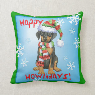 Coussin Dobermann heureux de Howlidays