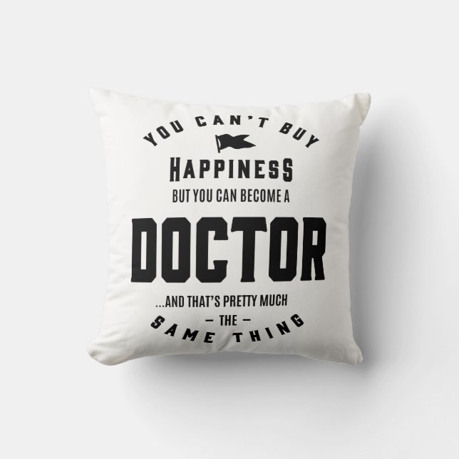 Coussin Docteur Travail Titre du travail Cadeau (Recto)