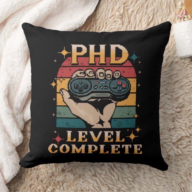 Coussin Doctorat Niveau Terminé Doctorat Doctorat Jeu (Couverture)