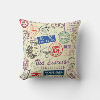 Coussin Document vintage : Collection de jeux d'horodatage