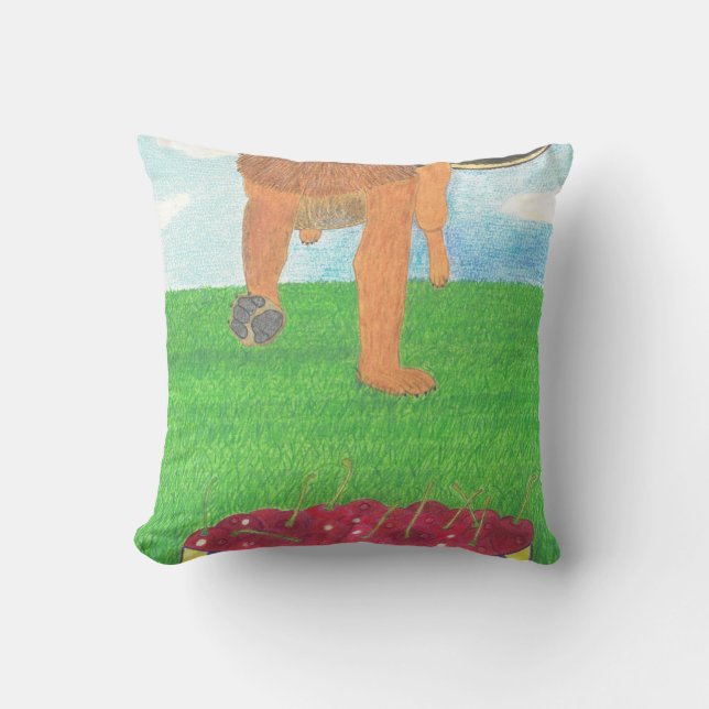 Coussin Dog paws and cherry pillow (Recto)