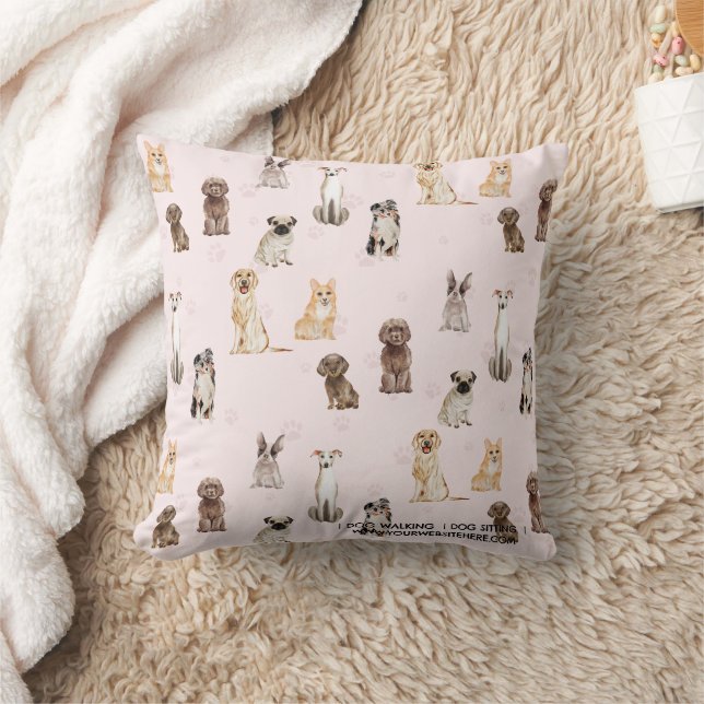 Coussin DogPuppy breed watercolor dogs (Couverture)