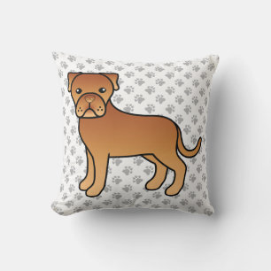 Coussin Dogue De Bordeaux Chien De Dessin Animé Mignon