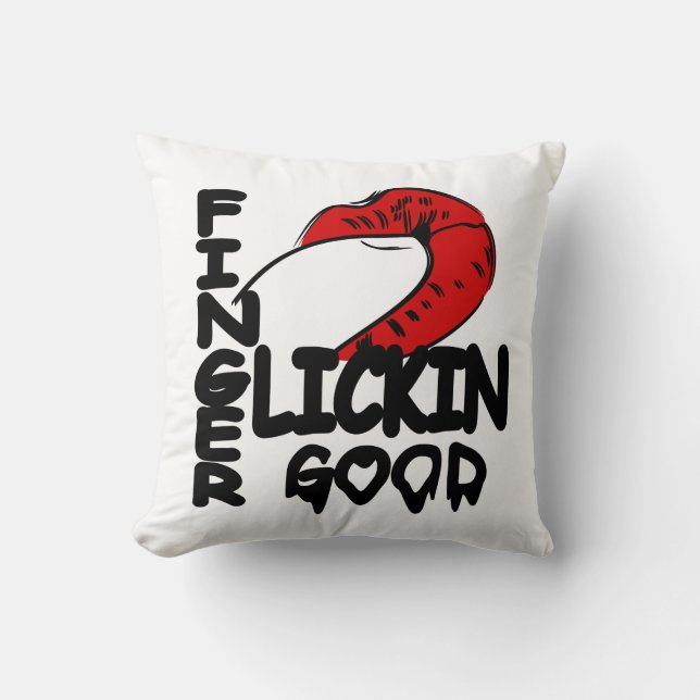 Coussin Doigt Lickin bon (Recto)