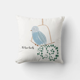 coussin d'oiseaux personnalisé