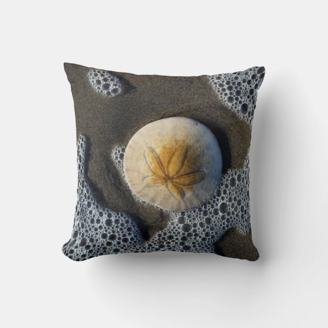 Coussin Dollar de sable et Surf de plage Photo Accent Cous (Recto)