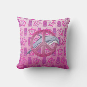 Coussin Dolphin rose de paix