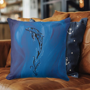 Coussin Dolphine bleue
