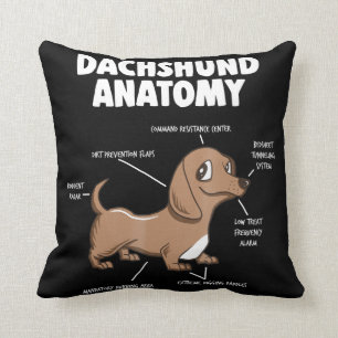 Coussin Don de chien  Anatomie Dachshund Funny Weiner