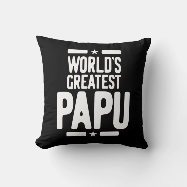 Coussin Don du plus grand Père Papu du monde (Recto)