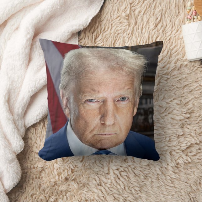 Coussin Donald Trump 2025 Portrait du président américain (Couverture)