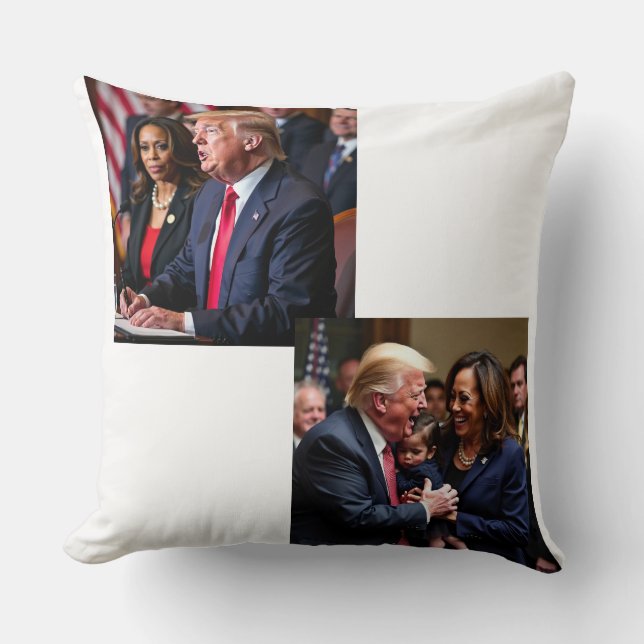 Coussin Donald Trump Kamala harris (Recto)