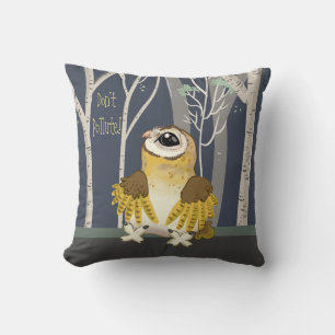 Coussin Donnez un ululement! Effraie des clochers