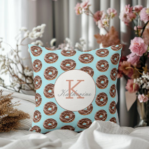Coussin Donut Sweet Girl Sprinkings Motif Nom personnalisé