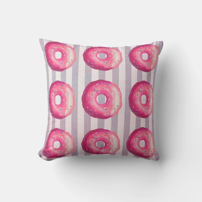 Coussin Donut With Pink Frosting And Sprinkles (Recto)