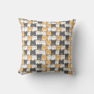 Coussin Doodle de chat grassouillet mignon