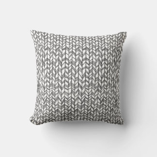 Coussin Doodle noir et blanc