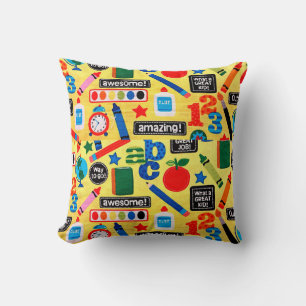Coussin Doodle préscolaire Enseignant d'art Bonne fin d'an