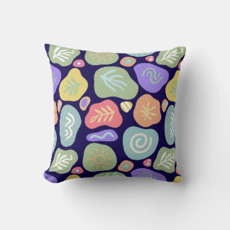 Coussin Doodles de rêve - Boho Nature Vibrant Design Motif