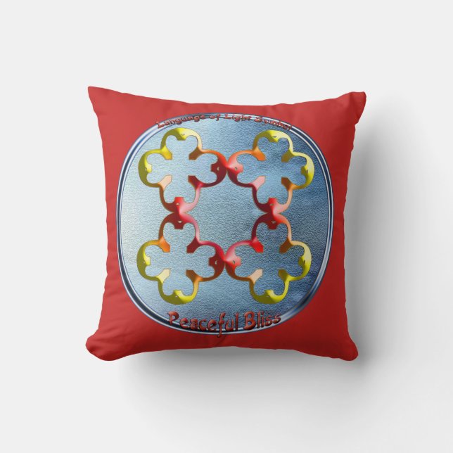 Coussin Doodling sur le symbole des Bliss pacifiques (Recto)