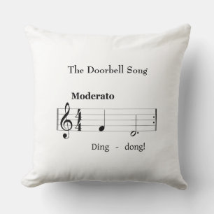 Coussin Doorbell Song Chanson Score de musique humoristiqu