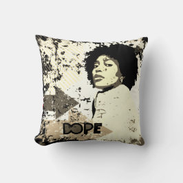 Coussin DOPE Afro Throw Pillow – Grunge Arrows, Heart 