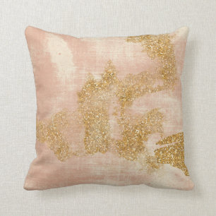 Coussin D'or affligé par parties scintillantes texturisées
