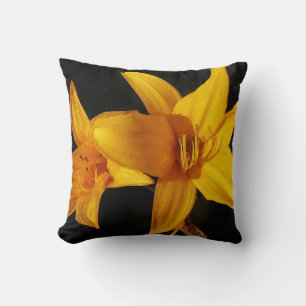Coussin d'orchidée jaune