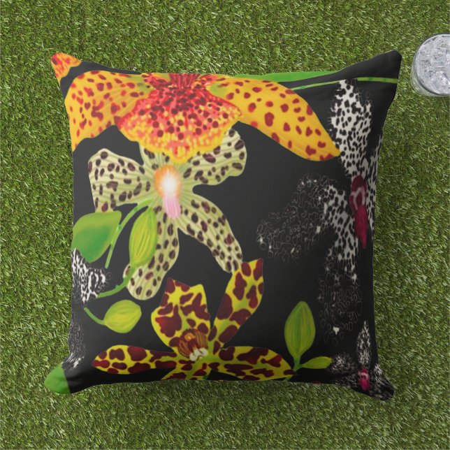 Coussin d'orchidées (Herbe)