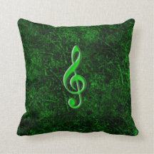 Coussin dorsal de musique de symbole vert de note