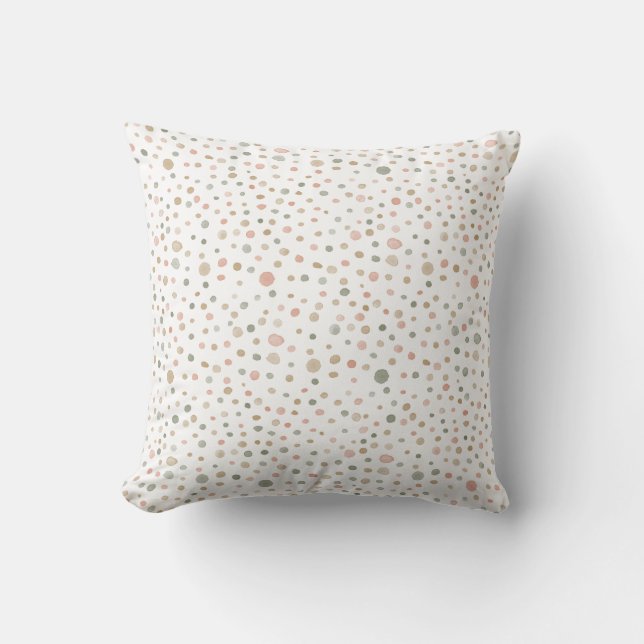 Coussin Dots D'Aquarelle Mandy Confetti Jeter L'Oreiller (Recto)