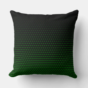 Coussin Dots Techno verts Noir moderne