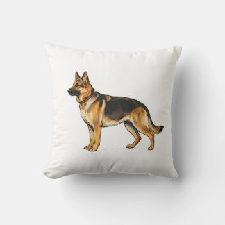 Coussin double face avec Tête de Berger Allemand