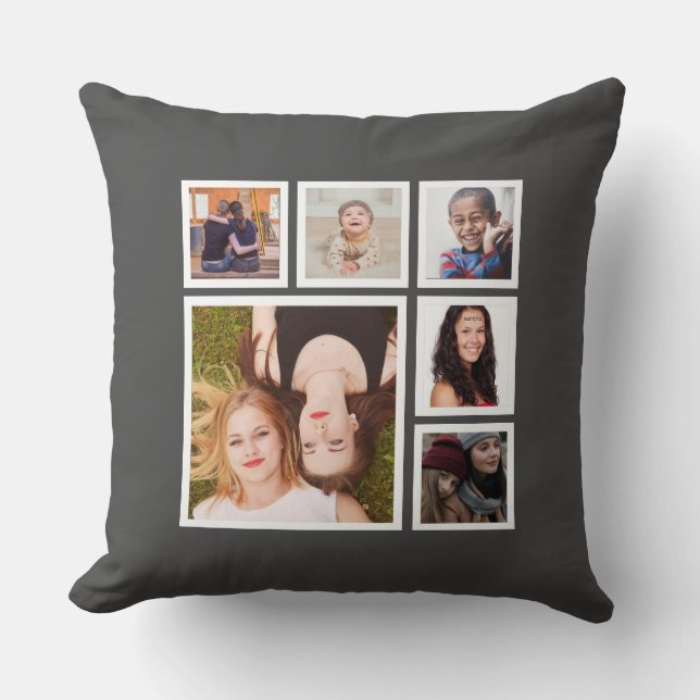 Coussin Double face Instagram Famille Photo Collage Throw (Recto)