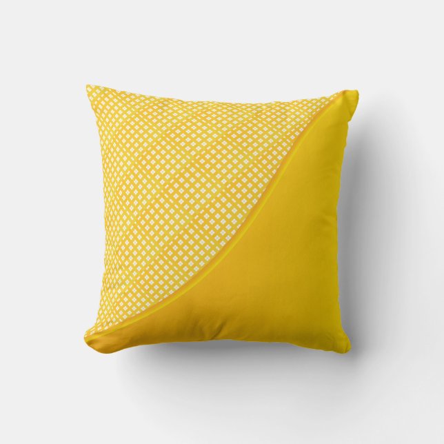 Coussin Double Motif à deux faces jaune| Fâcheux et mou (Recto)
