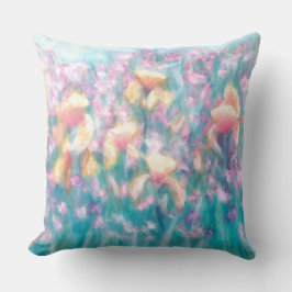 Coussin doucement en pastel d'iris de jardin