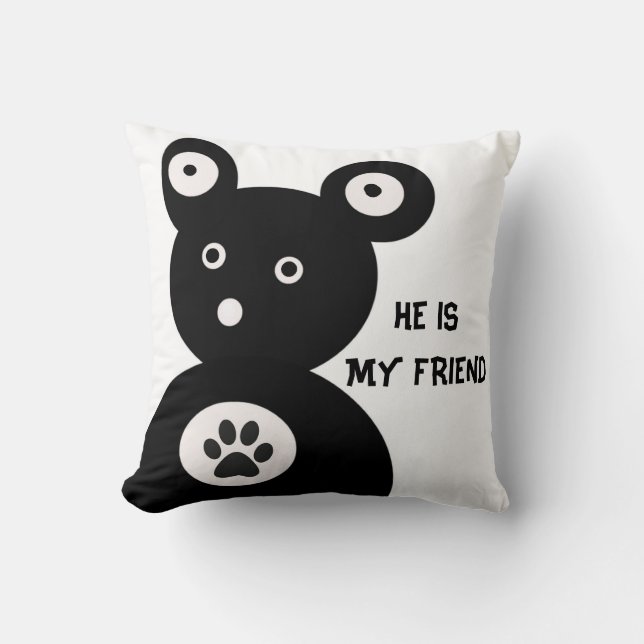 Coussin d'ours noir mignon (Recto)
