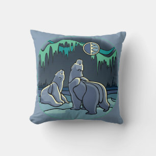 Coussin d'ours polaire Coussin d'art d'ours person