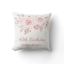 Doux Blush rose floral 40e anniversaire cadeau de 