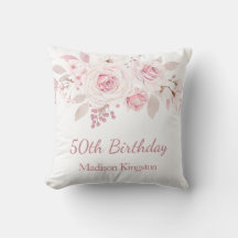Doux Blush rose floral 50e anniversaire cadeau de