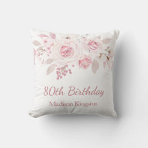 Doux Blush rose floral 80e anniversaire de fête ca