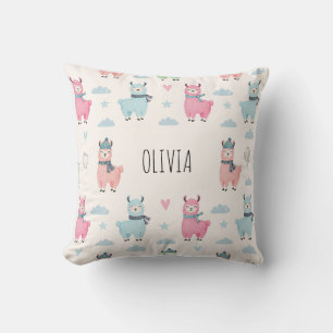 Coussin Doux llamas et alpacas colorés
