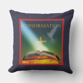 Coussin Dove de confirmation, Bible, Croix