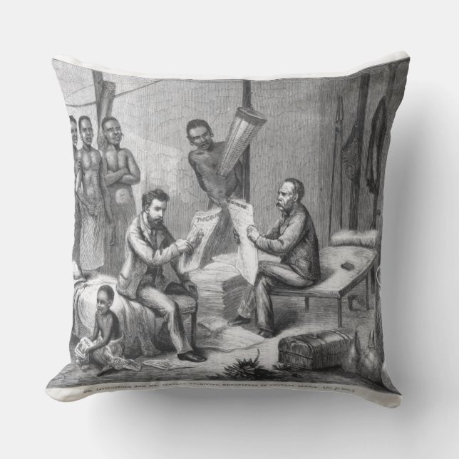 Coussin Dr. David Livingstone (1813-73) et M. Henry Mort (Recto)