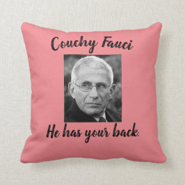 Coussin Dr Fauci, Couchy Fauci, il a ton dos, saumon