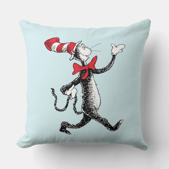 Coussin Dr Seuss | Chat dans la marche des chats Casquette (Recto)