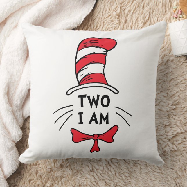 Coussin Dr Seuss | Chat dans le Casquette - Deux je suis a (Couverture)