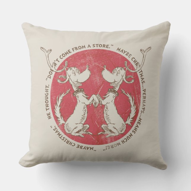 Coussin Dr Seuss | Grinch | Max - Citation de Noël (Recto)