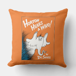 Coussin Dr. Seuss Horton entend un Qui le Livre