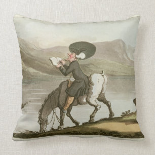 Coussin Dr. Syntax esquissant le lac